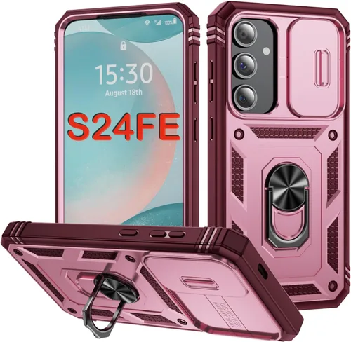 Miniatura 52 de PASNEW Funda para Samsung Galaxy S22 Ultra 5G, cubierta de cámara deslizante y soporte de dedo de metal giratorio de 360°, militar, resistente, a