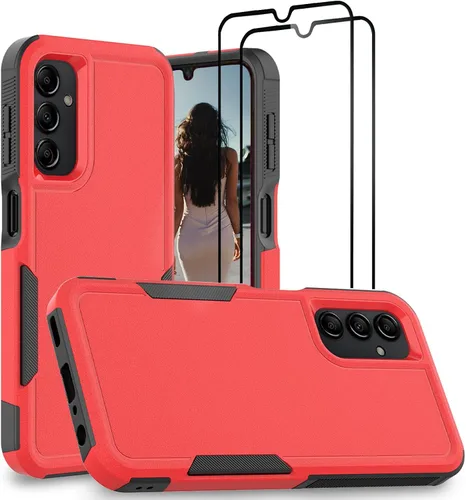 Miniatura 333 de Jeylly Compatible con Samsung Galaxy A22 5G Funda, Funda Samsung A22 5G con 2pcs protectores de pantalla de vidrio templado