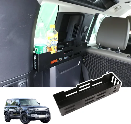 YIWANG Organizador de cesta de almacenamiento de maletero de automóvil de aleación de aluminio negro para Land Rover Defender 110 2020-2022