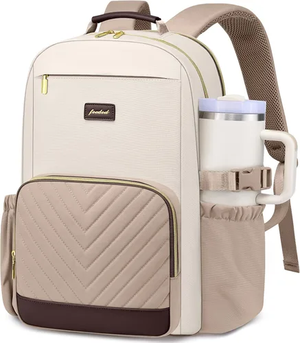 Miniatura 18 de Mochila para Laptop para Mujeres Mochila de Libros: Mochilas de Trabajo y Escuela de 15.6 pulgadas con Bolsillo con Compartimento para Taza de Gran