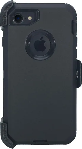 Hand-e Funda con clip para cinturón para iPhone SE 3ª y 2ª generación 2022-2020 / iPhone 8 / iPhone 7 (4.7") Funda protectora 2 en 1 con protector