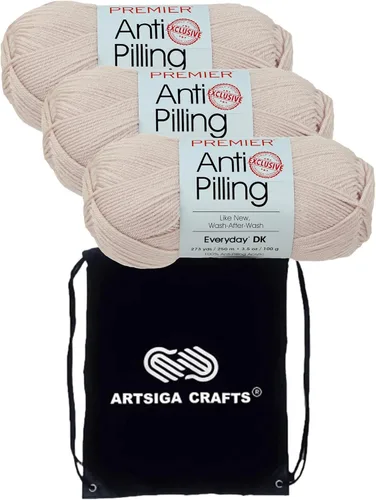 Miniatura 14 de Premier Yarns Anti-Pilling Everyday DK Solids Mist 1107-24 (6 madejas, el mismo lote de tinte) DK Light Worsted #3 Hilo acrílico antibolitas