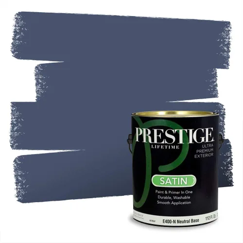 Miniatura 1520 de Pintura Exterior + imprimación PRESTIGE, todo-en-uno, 1 galón, acabado mate, color comparable al Valspar* Royal Gray* VS151-Gris real
