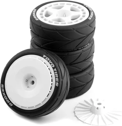 Miniatura 7 de Lifehead - Llantas de goma y ruedas de 2.559 in en carretera, cubo hexagonal de 0.472 in para HPI Ken Block Tamiya XV01 TT01 TT02B Kyosho FAZER MK2