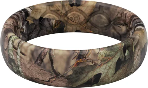 Groove Life Mossy Oak - Anillo de silicona de camuflaje para mujer, anillos de boda de goma transpirable para mujer, cobertura de por vida, diseño