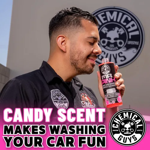 Miniatura 4 de Chemical Guys CWS_402A - Paquete de lavado de autos, secado y brillo – Jabón espumoso Mr. Pink, 128 onzas líquidas (1 galón) + ayuda de secado que