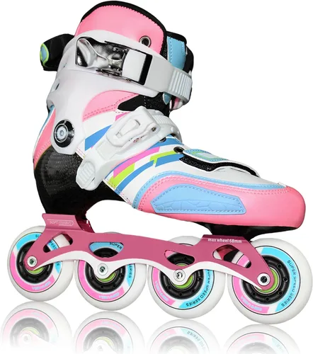 Patines en línea para niñas y niños, patines de fibra de carbono de rendimiento para niños de 4 a 12 años con ruedas de poliuretano, divertidos