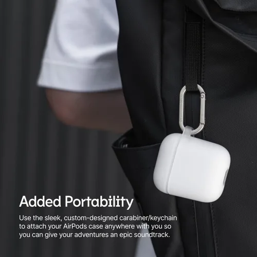 Miniatura 6 de RHINOSHIELD Funda para AirPods con mosquetón compatible con Apple [AirPods Pro 2], protección contra caídas de grado militar, resistente a