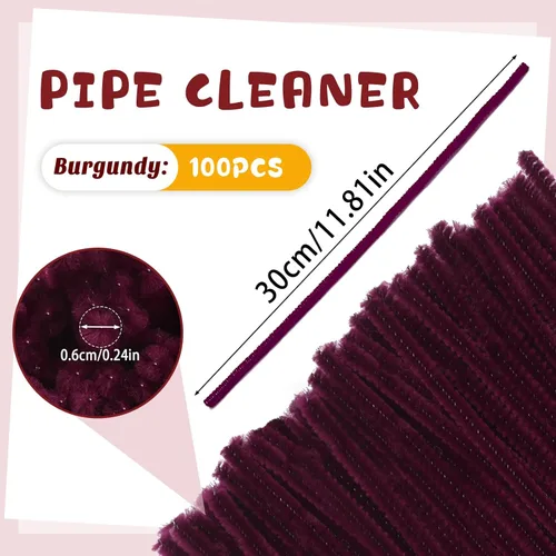 Miniatura 103 de Zlulary Juego de 100 limpiapipas de chenilla, de color sólido, para limpiar tuberías, manualidades, manualidades, decoración, tallos de felpilla Gris