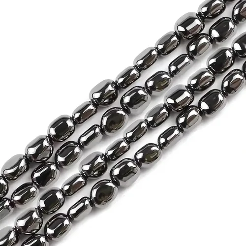 Miniatura 41 de HAAMIIQII 35 piezas de cuentas de gema suelta de hematita negra natural de 12 mm en forma circular, cuentas de piedra espaciadora para hacer