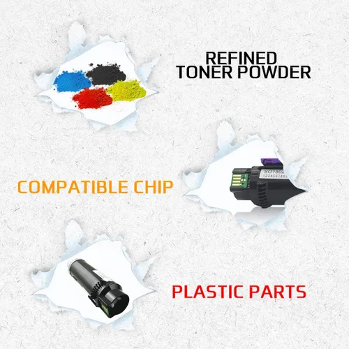 Miniatura 3 de Paquete de 4 cartuchos de tóner compatibles 6510 6515 [rendimiento extra alto] 5500 páginas BK, 4300 páginas CMY para impresoras Xerox Phaser