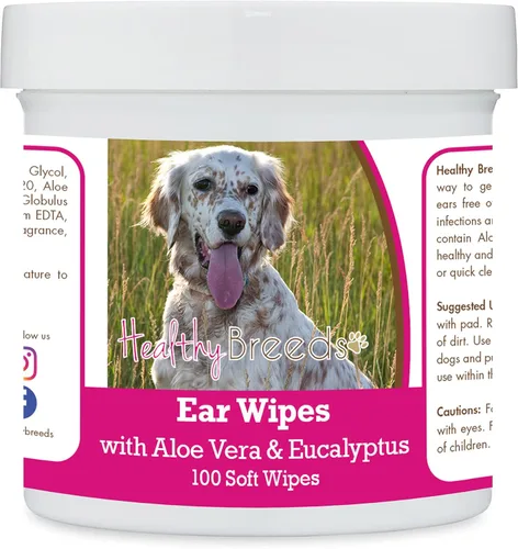 Miniatura 38 de Healthy Breeds Pastor alemán, silla de montar, toallitas de limpieza de oídos con aloe y eucalipto para perros, 100