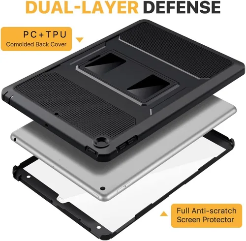 Miniatura 3 de MoKo Funda para iPad de 10.2 Pulgadas iPad 9ª Generación 2021/ iPad 8ª Generación 2020/ iPad 7ª Generación 2019, [Servicio Pesado] A Prueba