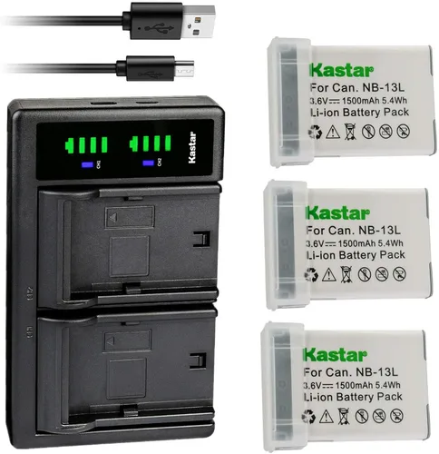 Miniatura 6 de Kastar Reemplazo del cargador de batería USB NB-13L LTD2 para Canon PowerShot G7 X Mark III, PowerShot G9 X, PowerShot G9 X Mark II, PowerShot SX620