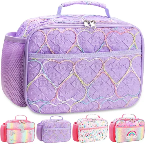 Miniatura 21 de RHCPFOVR Lonchera para niños – Lonchera aislada para niños y niñas, bolsa de almuerzo lavable y lonchera reutilizable para niños pequeños a prueba