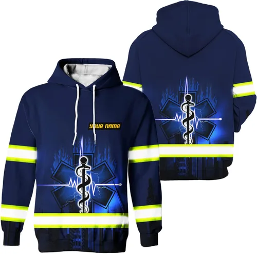 Miniatura 9 de Sudadera con capucha de alta visibilidad para hombres - Colección de trabajos con nombre personalizado Clase 3 Ropa de trabajo reflectante
