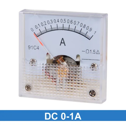 Miniatura 2 de uxcell Medidor de panel de corriente analógica DC 0-1A 0.02A Escala 91C4 Amperímetro para pruebas de circuito de carga de batería medidor