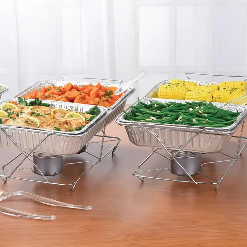 Miniatura 6 de El kit de servicio de fiesta de 24 piezas incluye juego de bufé de platos y utensilios de servir para todo tipo de fiestas y eventos, 3
