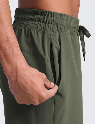Miniatura 5 de CRZ YOGA Pantalones cortos de entrenamiento sin forro para hombre de 5 pulgadas, ligeros, de secado rápido, para correr, deportes, atletismo