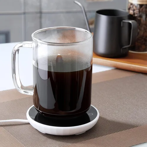 Miniatura 3 de Tazas de café de vidrio, tazas de café helado de 24 onzas, tazas de té transparentes grandes, juego de 2, tazas de vidrio con asas, tazas de vidrio