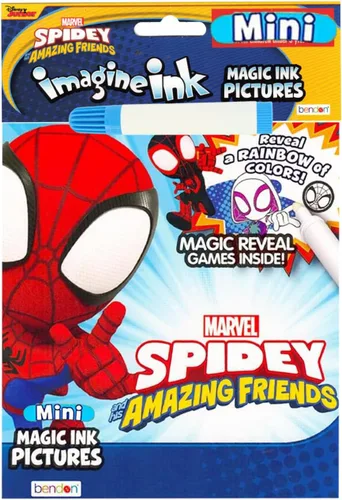 Miniatura 3 de Spidey and His Amazing Friends Imagine - Juego de 12 libros de tinta mágica sin ensuciar Paquete de recuerdos de fiesta de Spidey