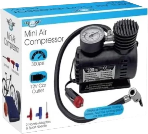 Miniatura 6 de Mini compresor de aire, 300 PSI, 12V, Artículo # GE001, para neumáticos e inflables