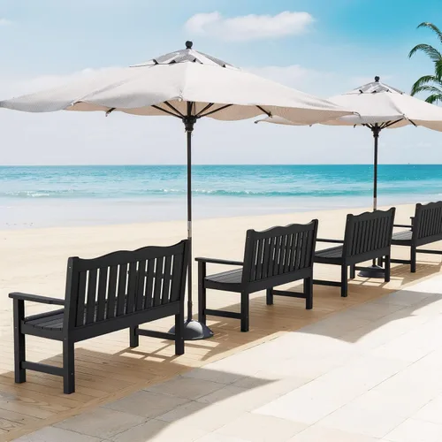 Miniatura 7 de Stoog Banco de Exterior para 2 Personas para Todo Clima, Capacidad de 800 libras Banco de Jardín de Plástico HIPS para Patio, Patio Trasero, Porche