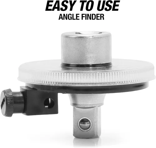 Miniatura 2 de OEMTOOLS 25424 Medidor de ángulo de par de 1/2 pulgada, medidor para apriete angular de precisión, rueda de 360 grados, herramienta de medición