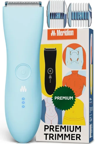 MERIDIAN The Trimmer Premium - Recortadora de vello corporal y afeitadora eléctrica para hombres y mujeres, para cabello púbico, pecho, piernas y
