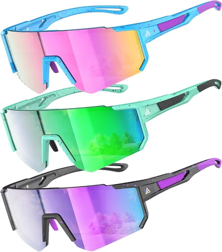Miniatura 17 de Gafas de sol para niños jóvenes béisbol sóftbol gafas de sol para niñas niños de 4-14 años protección UV deportes niños paquete de 3