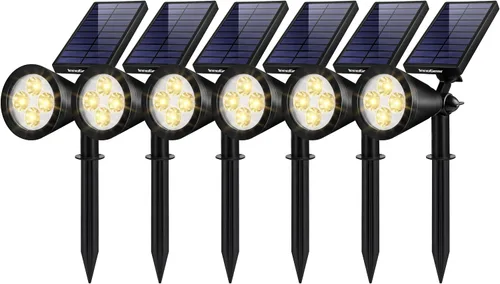 Miniatura 13 de InnoGear Luces solares 2 en 1, impermeables, para exteriores, paisajismo, iluminación, luz de pared, encendido/apagado automático, para patio