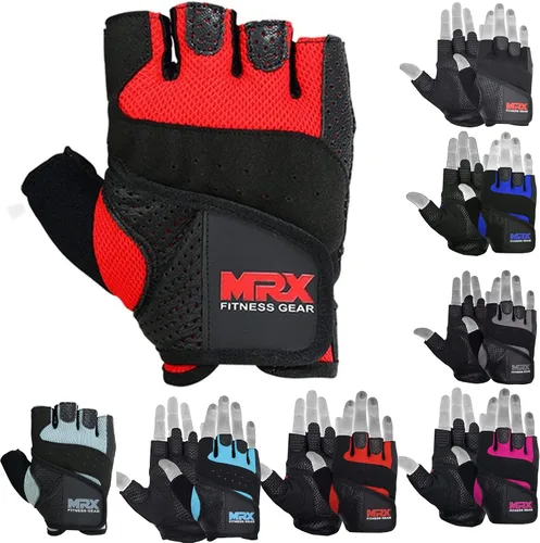Miniatura 11 de MRX Guantes de levantamiento de pesas Pro Series Gym Fitness Entrenamiento Culturismo Guantes Tamaños