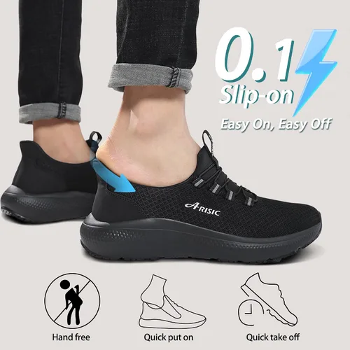 Miniatura 4 de Zapatos de trabajo antideslizantes para hombre, ligeros, cómodos, para restaurante o servicio de alimentos, tenis para caminar, zapatos