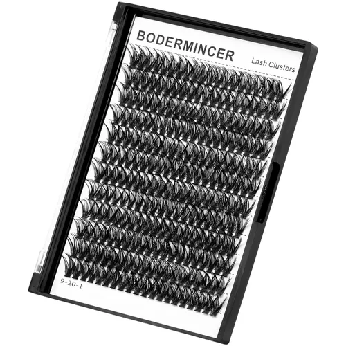 Miniatura 19 de Bodermincer - Bandeja grande de 240 pestañas de rizo D de 0.3 a 0.8 pulgadas (8 a 20 mm) para elegir, pestañas postizas individual para maquillaje