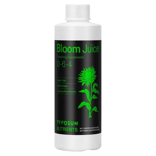 VIVOSUN Bloom Juice (0-6-4), suplemento de floración fertilizante líquido para etapa de floración, alimento concentrado para plantas para todas las