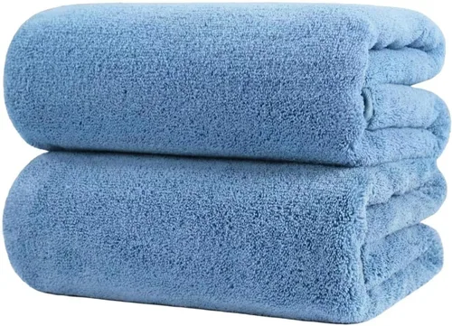 Miniatura 10 de POLYTE Toalla de baño de microfibra de secado rápido, sin pelusas, 35 x 70 pulgadas, paquete de 2 (beige)
