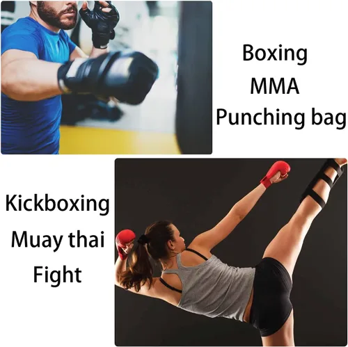 Miniatura 7 de SOTF Guantes de boxeo para adultos, guantes de entrenamiento de artes marciales mixtas, guantes de boxeo de lucha y dedos abiertos para mujeres