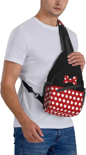 Miniatura 8 de Red Spider Pecho Sling Bag Casual Para Mujeres y Hombres Crossbody Sling Mochila Bandolera Bolsa De Hombro Para Viajes Senderismo Gimnasio