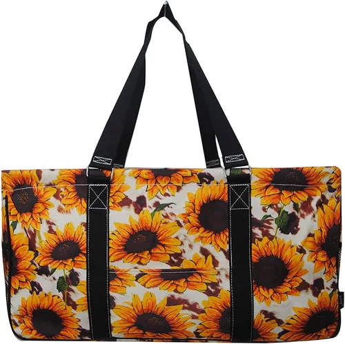 Miniatura 279 de NGIL Bolsa de comestibles reutilizable extra grande plegable de gran tamaño para comestibles, almacenamiento, picnic, playa, Bronco-negro occidental
