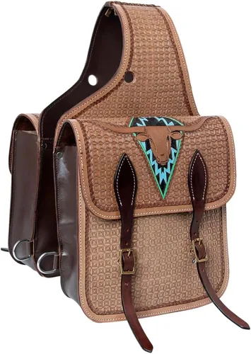 Miniatura 12 de HILASON Western Horse - Bolsa de sillín de cuero resistente y tradicional Bolsa de sillín Bolsa de sillín de caballo Bolsa de sillín