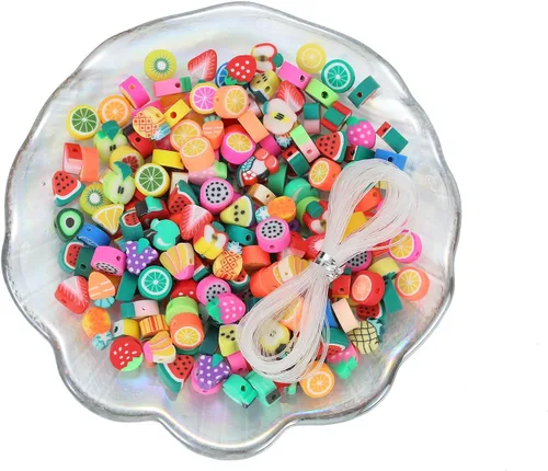 Miniatura 20 de 100 piezas de cuentas espaciadoras de arcilla polimérica de animales para joyería de mujer, pulseras, collares, aretes, accesorios de bricolaje