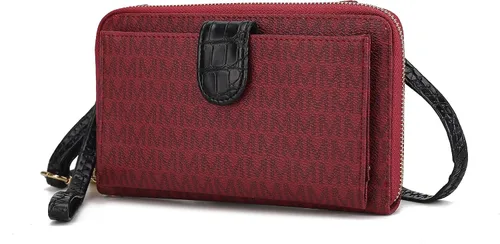 Miniatura 16 de MKF Collection Bolso cruzado para mujer, diseño de mensajero, cartera de mano