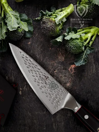 Miniatura 7 de Dalstrong Cuchillo de Chef - Hoja de 6 pulgadas - Serie Shogun ELITE - Damasco - Acero Super AUS-10V japonés - Mango negro G10 - Cuchillo de cocina