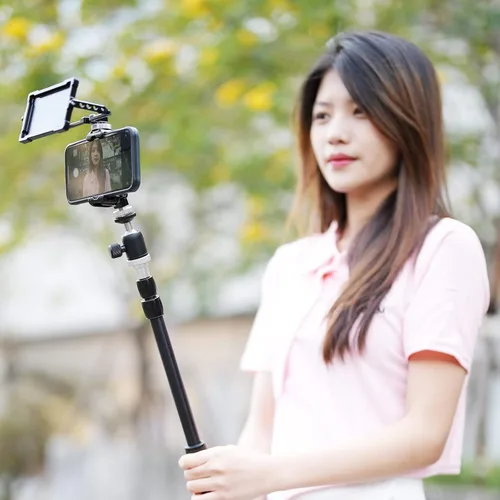 Miniatura 3 de NICEYRIG Plus - Kit de espejo para selfie con soporte de trípode de aluminio para iPhone 14/13/12/11 Pro, Pro Max, SE aplicable para YouTube Live