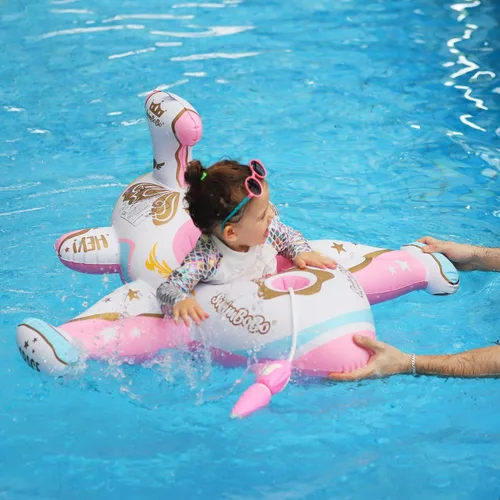 Miniatura 3 de Toddler Pool Float Inflatable Car Baby Swim Float with Adjustable Sun Canopy and Safety Seat Pool Toys for Kids 3+ Years Old