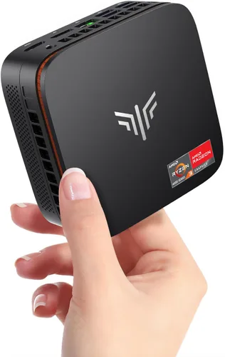 Miniatura 14 de KAMRUI Mini PC Celeron J3455, Mini computadora de escritorio, 86B DDR/128GB eMMC pequeña computadora 4K soporte 2.5" SSD/mSATA SSD/2.4G+5G WiFi dual