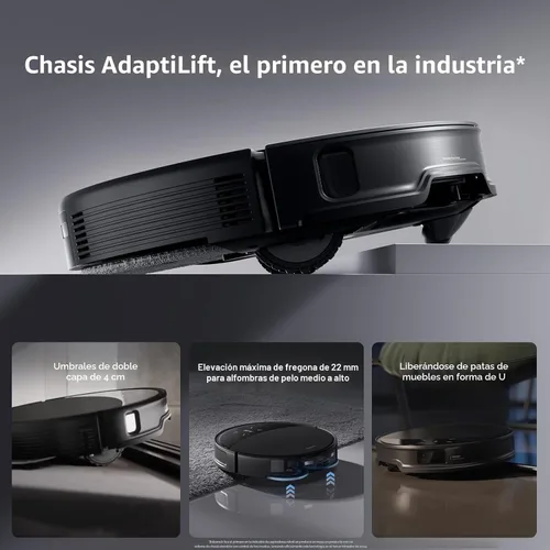 Miniatura 3 de roborock Saros 10R Robot aspirador y trapeador, succión de 22,000 Pa, sin enredos, ultra delgado de 3.14 pulgadas, tecnología FlexiArm Riser