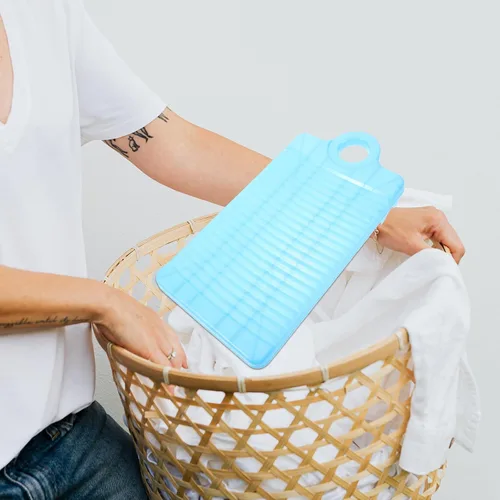 Miniatura 6 de DOITOOL Mini tabla de lavado de plástico,Lavabo de mano para lavar la ropa, pequeña tabla de lavado para niños camisas lima limpia