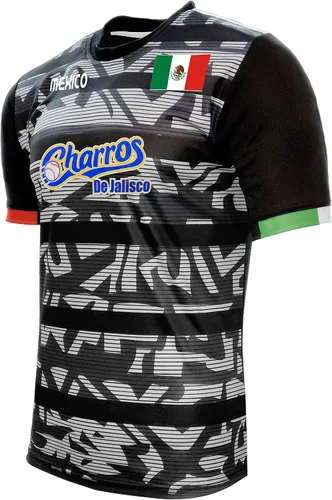 Miniatura 2 de Jersey México Charros de Jalisco 100% Poliéster NegroGris_Hecho en México
