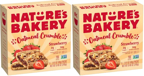 Miniatura 21 de Nature's Bakery Barras de desmoronamiento de avena, manzana, fruta real, veganas, sin OMG, barra de desayuno, 1 caja con 6 paquetes, 6